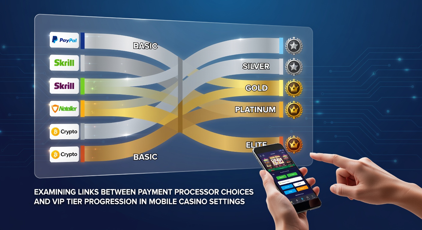 Mobile casino screen displaying various payment processor options alongside a VIP tier progress bar