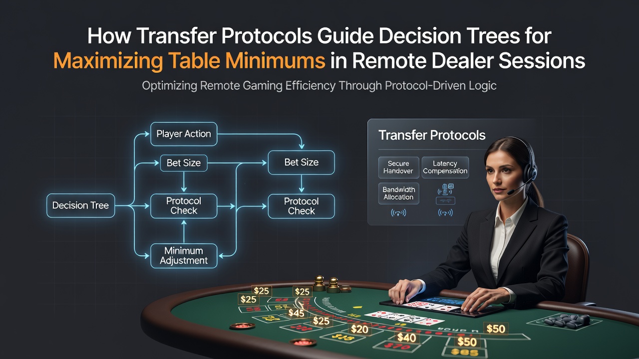 Illustration of transfer protocol pathways influencing decision tree branches for remote dealer table selections