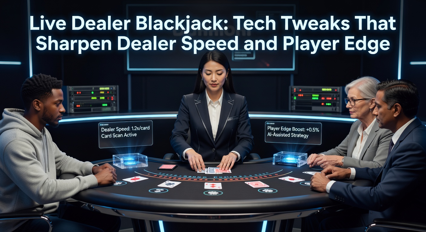 High-tech live dealer blackjack setup featuring multi-camera rigs and digital overlays for real-time card tracking