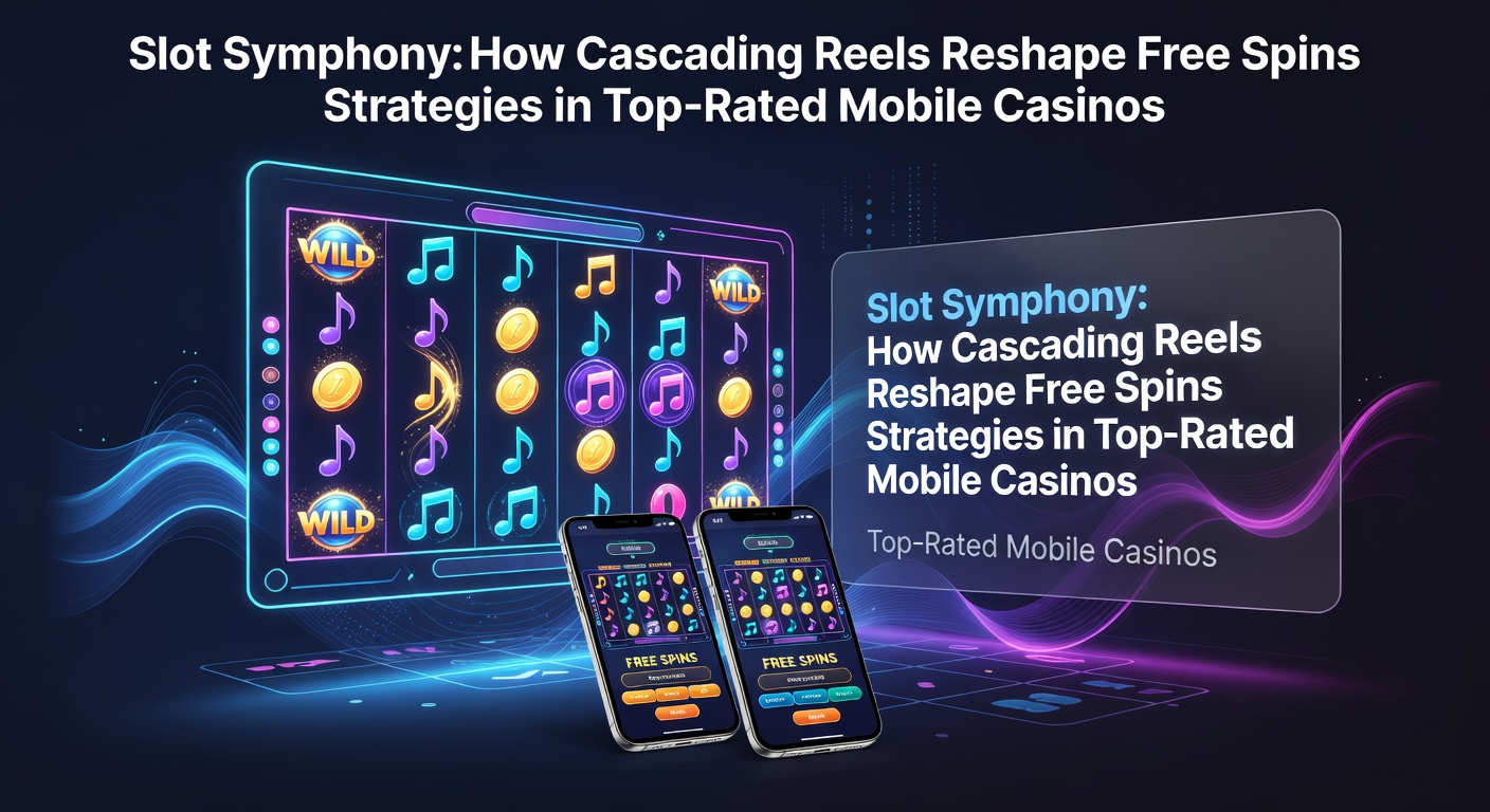 Dynamic slot machine display showing cascading reels in action with exploding symbols and falling new icons on a vibrant mobile interface