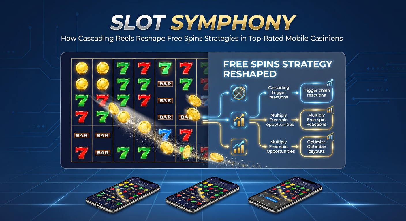 Close-up of a mobile casino app free spins feature with escalating multipliers and cascading wins stacking up dramatically